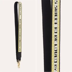 Maje Black and Yellow Strap with Gold Hardware